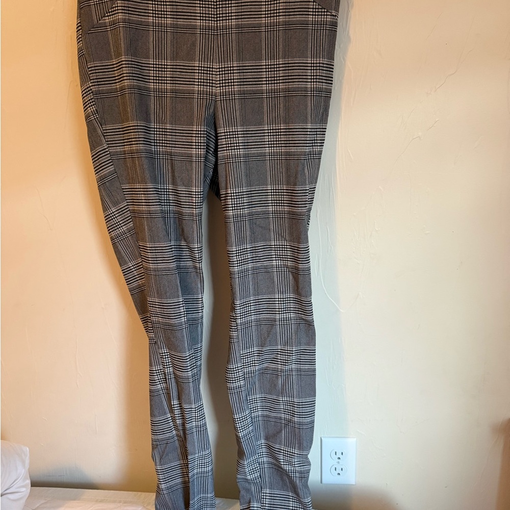 Simply Vera Vera Wang Grey Plaid Skinny Trousers